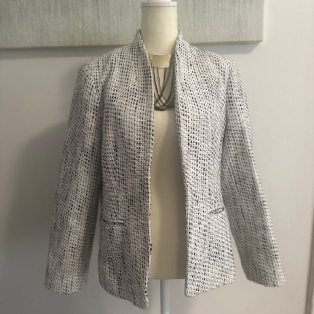 J.Crew Going-out blazer in black-and-white tweed